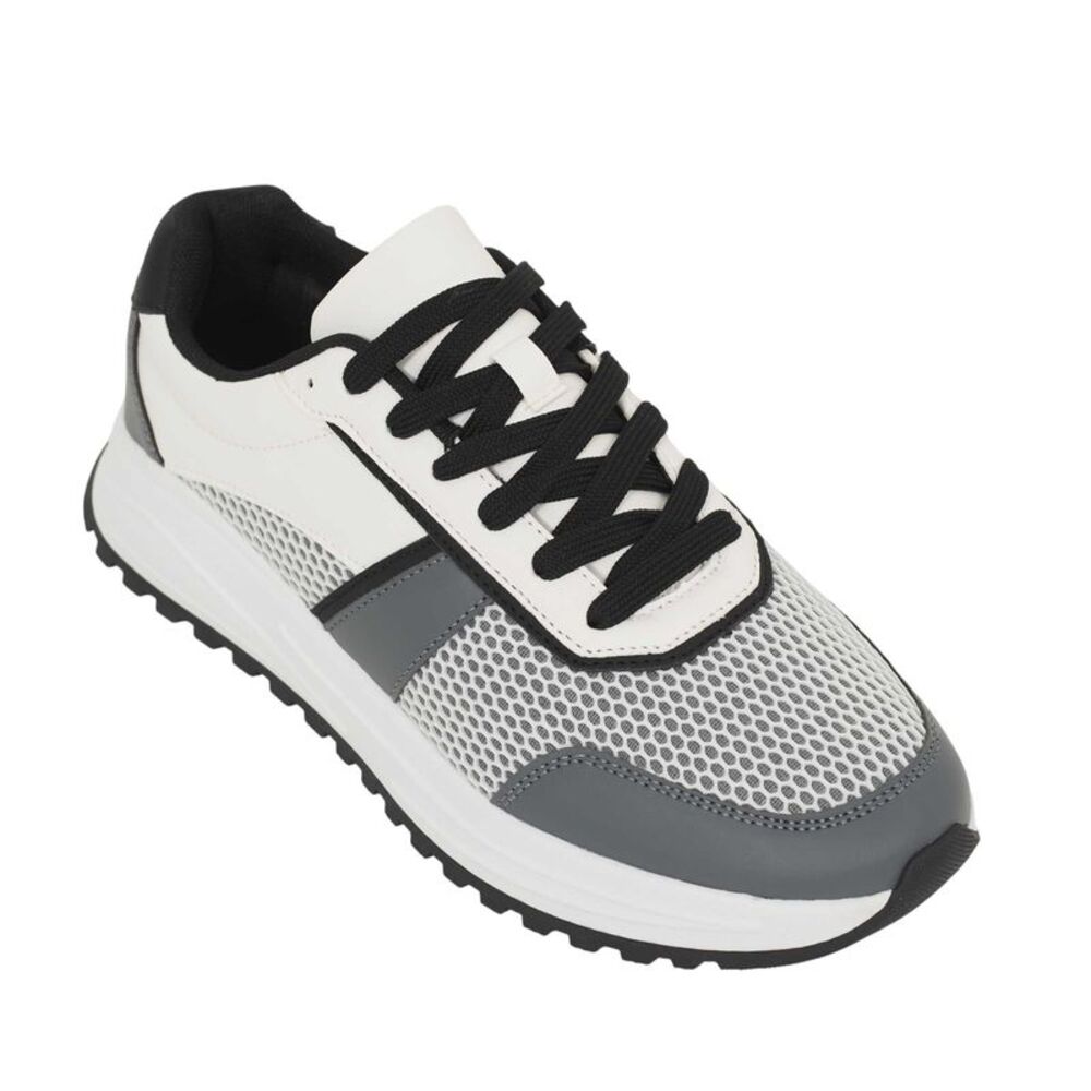 Brave Soul Mens York Lace Up Sneakers / White